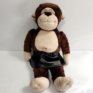Build a Bear Marvelous Monkey Plush Brown Cream Happy Stuffed Animal w/Skirt BAB